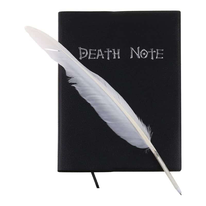 Smart leather-bound Death Note cosplay notebook and pen journal for animation, art and writing 4