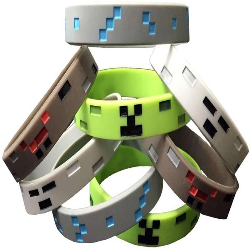 Minecraft around game Theme Party Decoration Birthday Party Bracelet Pixel Miner Wristband Set creative gift for children 1