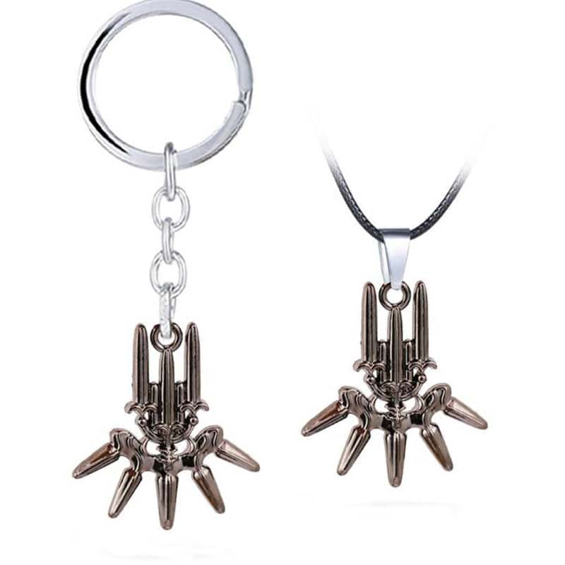 1 Pcs Hot Game NieR Automata YoRHa Neckchain 2B Metal Pendant Model Toy Necklace Keychain Jewelry Cosplay Gift Collection Model 1