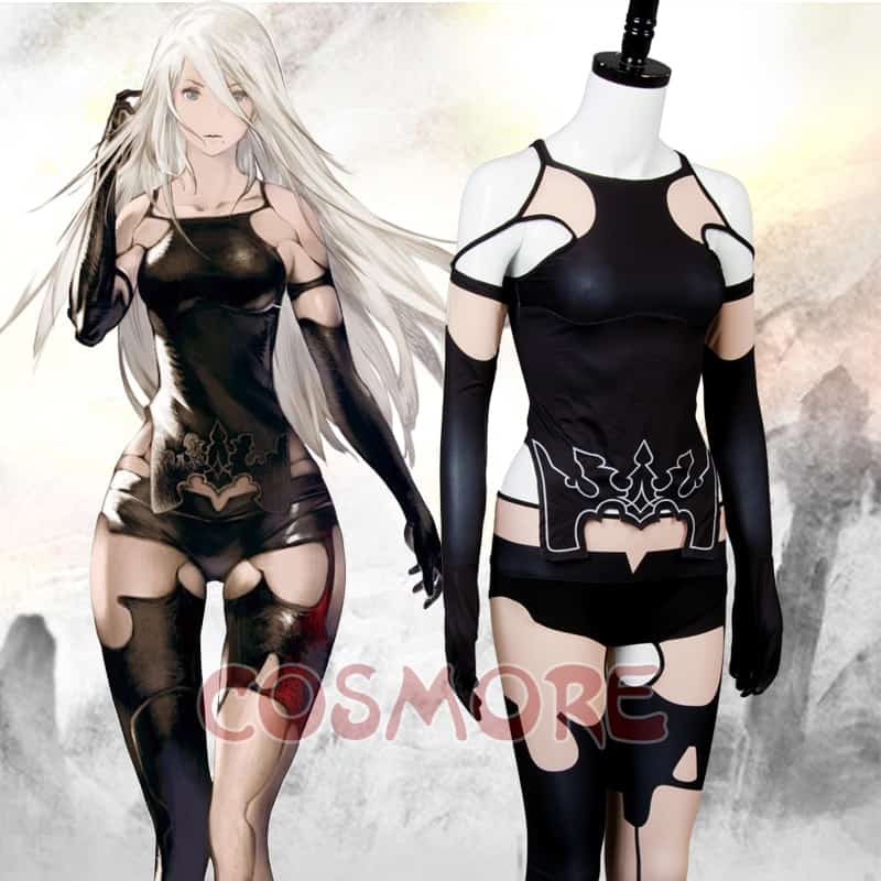NieR Automata A2 Cosplay Costume Halloween costumes for adult women costume YoRHa Type A No. 2 costume black Suit 1
