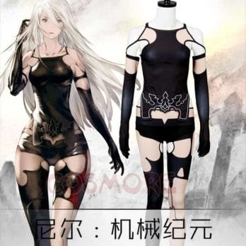 NieR Automata A2 Cosplay Costume Halloween costumes for adult women costume YoRHa Type A No. 2 costume black Suit 2
