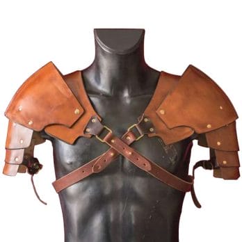 Medieval Steampunk Pauldrons Leather Rivet Viking Warrior Gladiator Samurai Knight Battle Shoulder Armor Costume Party Props Men 1