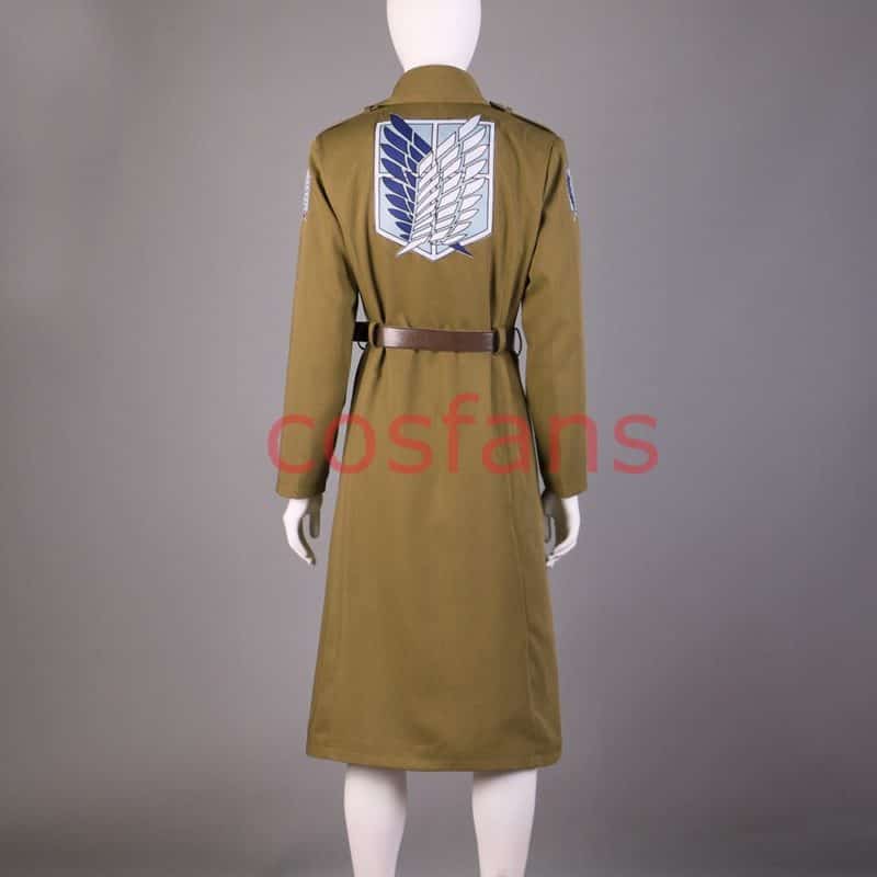 Attack on Titan Season 3 Eren Cosplay Costume Scouting Legion Soldier Officer Uniform Adult Men Halloween Trench Clothing Wigs 4