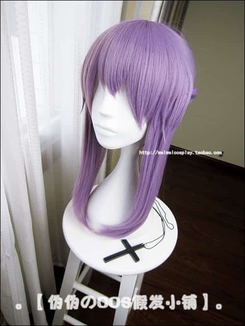 Owari no Seraph Of The End Shinoa Hiragi Purple Hair Heat Resistant Cosplay Costume Wig 4
