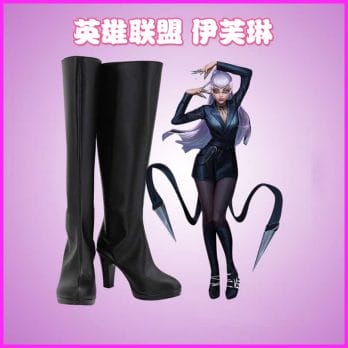 KDA Evelynn Cosplay Costume LOL KDA Cosplay Wigs Game Baddest Evelynn Costume Sexy Suit Women Cosplay Halloween Glasses Shoes 6