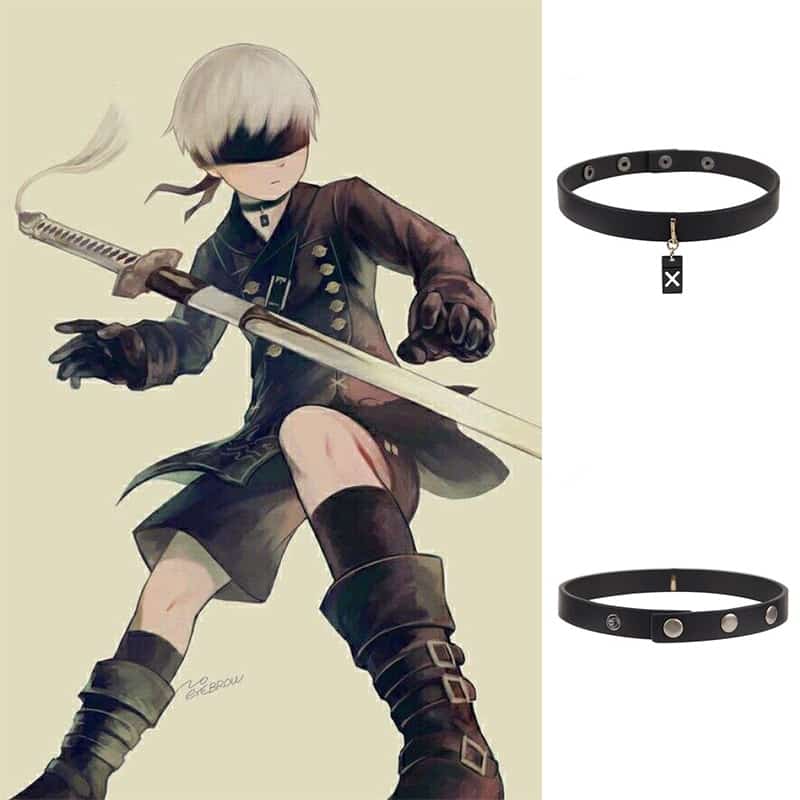 Game NieR Automata 9S Cosplay prop Accessories YoRHa No. 9 Type S necklace Clavicular chain Pendant jewelry 1