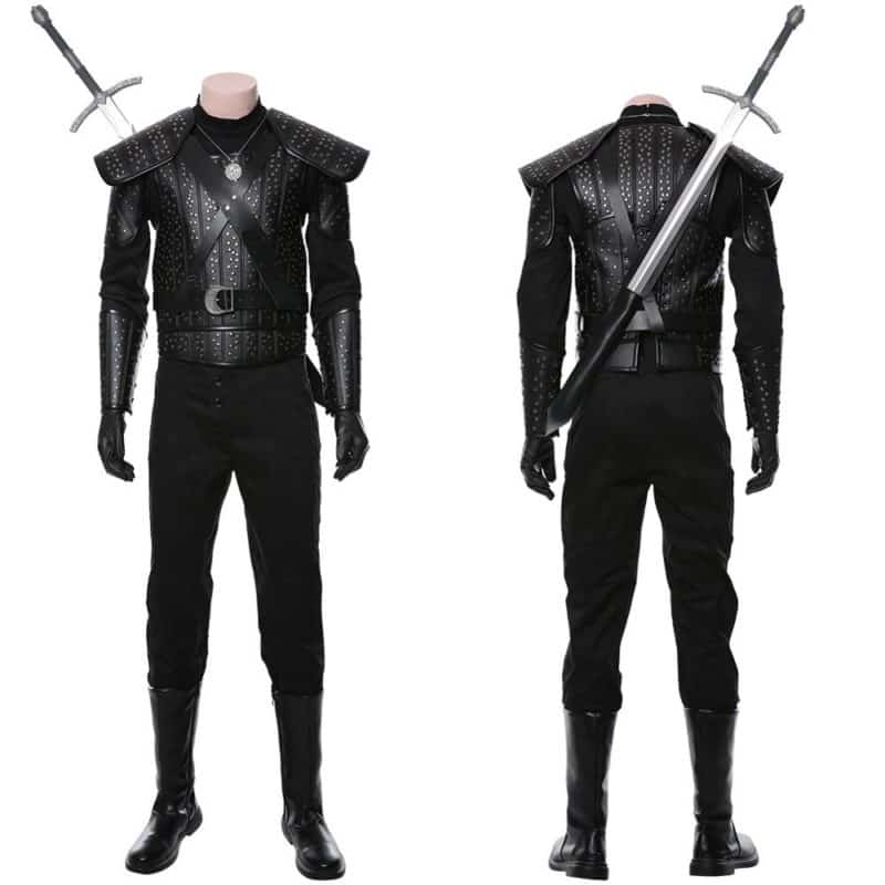Fast Shipping Anime Geralt Cosplay Witch Costume women autumn winter clothes men coat Halloween Carnival Costume Christmas gift 2
