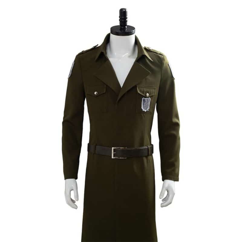 Attack on Titan Cosplay Levi Costume Scouting Legion Soldier Coat Trench Jacket Adult Men Halloween Carnival Clothing 6