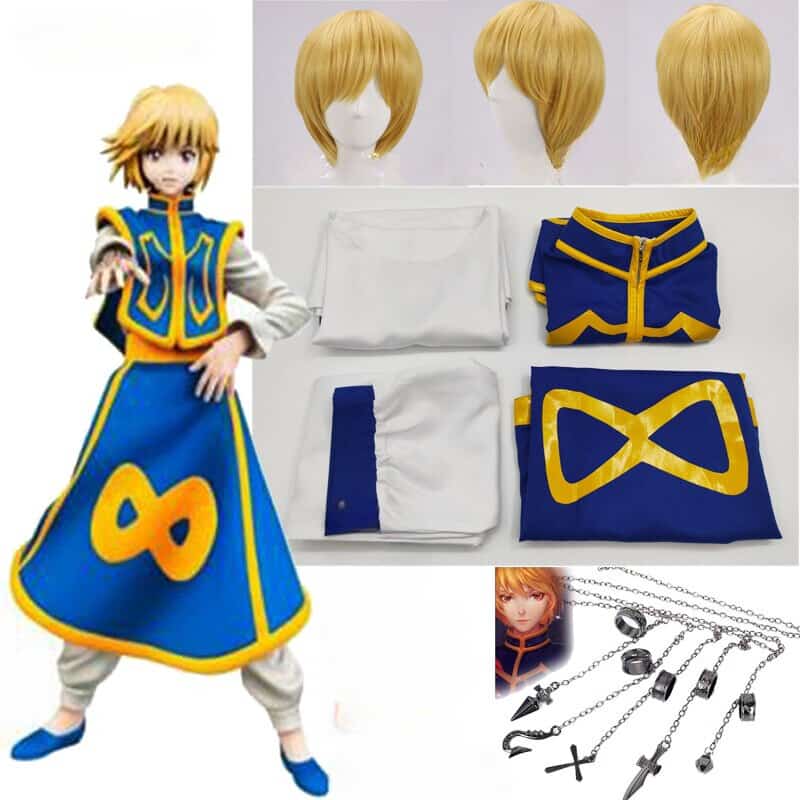 Hunter X Hunter Cosplay Kurapika Cosplay Costume For Adult Men Women Halloween Accessories Full Outfits Custom Made any size 11