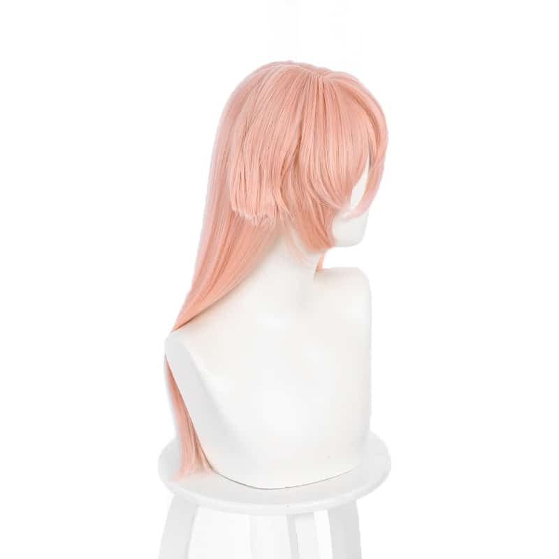Yan Fei Cosplay wig game Genshin Impact Yanfei Gradient Pink White 60cm Long Heat Resistant Synthetic Hair Women Role Play 2