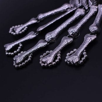 Nightclub Gothic Punk Skull Finger Bracelets for Women Skeleton Bone Hand Bracelets Bangles 2020 Christmas Halloween Gift 3