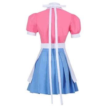 New Dangan Ronpa 2 Mikan Tsumiki Cosplay Costume Danganronpa Wig Suit Top Skirt Pink Apron Dress Woman Shoes Princess Dress Girl 3