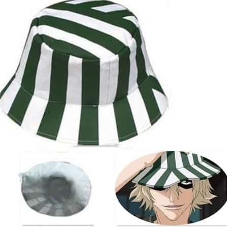 COFUN Anime Bleach Urahara Kisuke Cosplay Hat Cap Dome Green and White Striped Summer Cool Hat Watermelon Hat 1