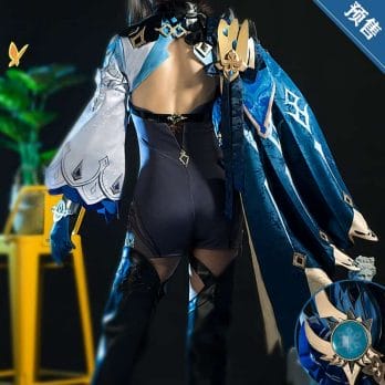 Anime Genshin Impact Eula Game Suit Uniform Cosplay Costume Halloween Carnival Party Outfit For Women 2021 NEW 3