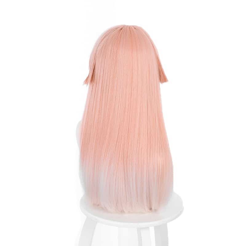 Yan Fei Cosplay wig game Genshin Impact Yanfei Gradient Pink White 60cm Long Heat Resistant Synthetic Hair Women Role Play 4