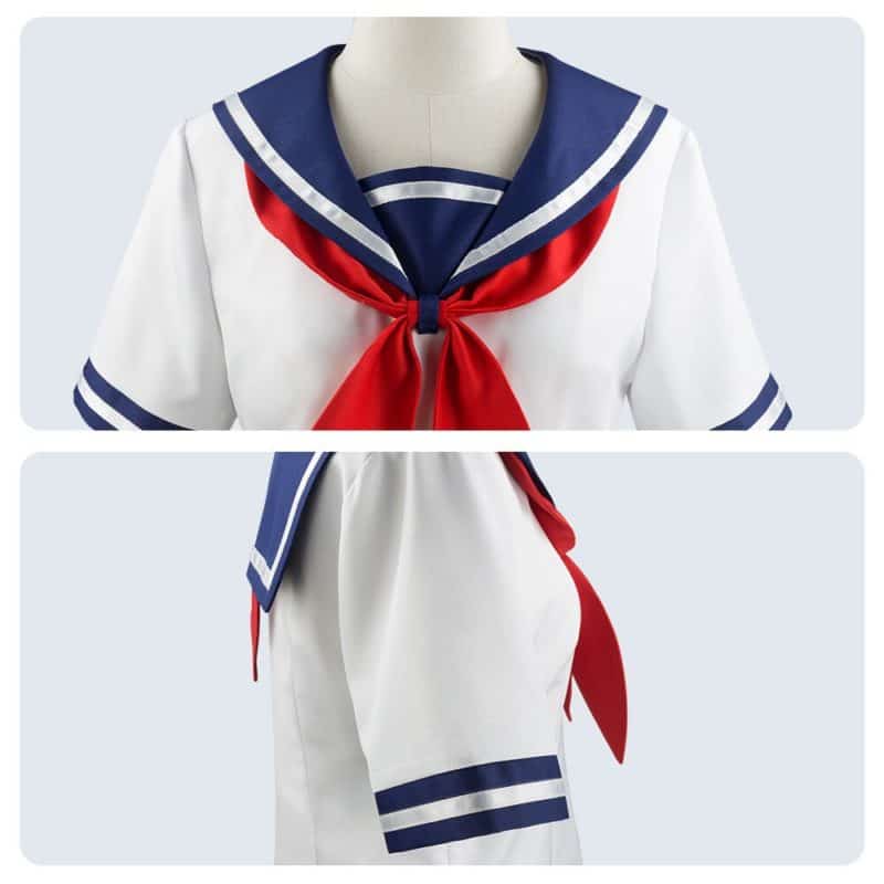 New Arrival Ayano Aishi Cosplay Game Yandere Simulator Uniform Halloween Costume Women Short Sleeve Top Skirt Sailor Suit C36C92 4