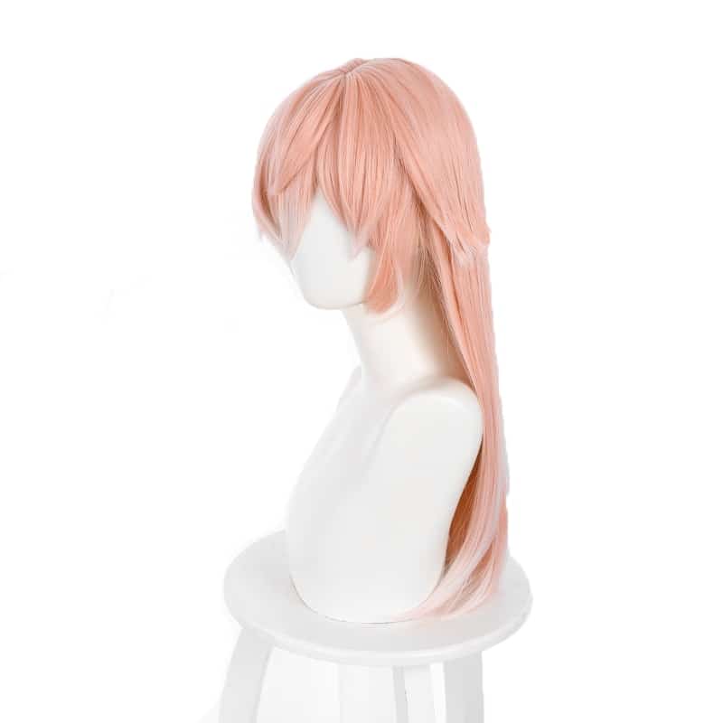 Yan Fei Cosplay wig game Genshin Impact Yanfei Gradient Pink White 60cm Long Heat Resistant Synthetic Hair Women Role Play 3