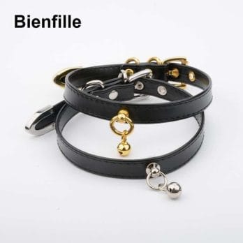 Wholesale Sexy Gothic Handmade Punk Choker Necklace Trend Cat Bell Harajuku Leather Collar Belt Necklace With Bells Club Jewelry 6