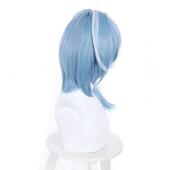 Anime Genshin Impact Eula Wig Cosplay Costume Women 38cm Blue Heat Resistant Synthetic Hair Wigs Halloween Carnival Role Play 3