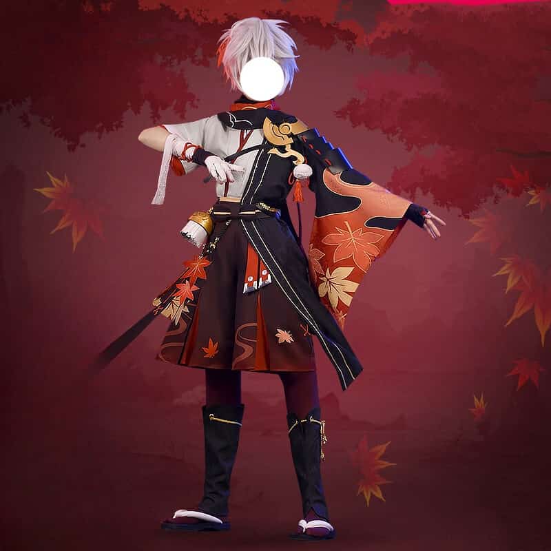 Anime Game Genshin Impact Kiryu Kazuha Battle Suit Party Gorgeous Uniform Cosplay Costume Halloween Men Free Shipping 2021 New 1