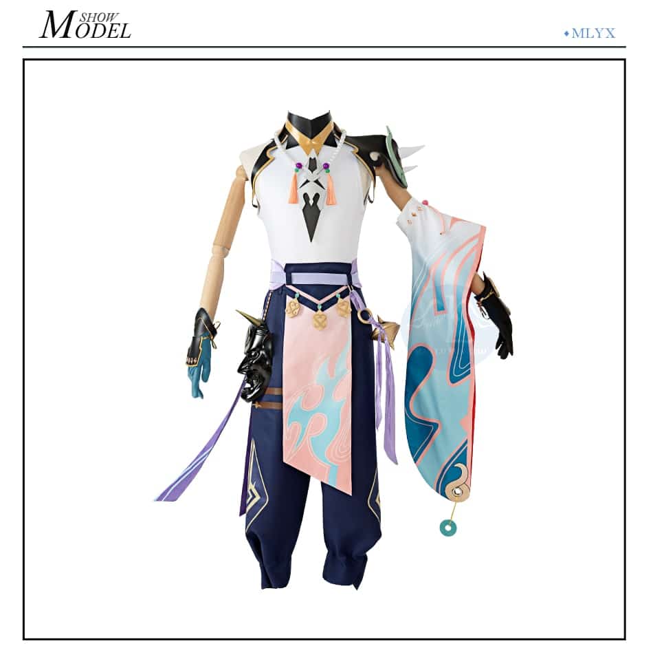 Anime Cosplay Game Genshin Impact Xiao Cosplay Costume Halloween Party Uniforms for Adult Men Any Size 68