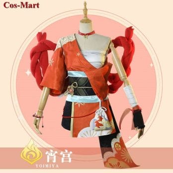 Game Genshin Impact Yoimiya Cosplay Costume Female Fashion Combat Uniform Activity Party Role Play Clothing XS-XXL New Product 1