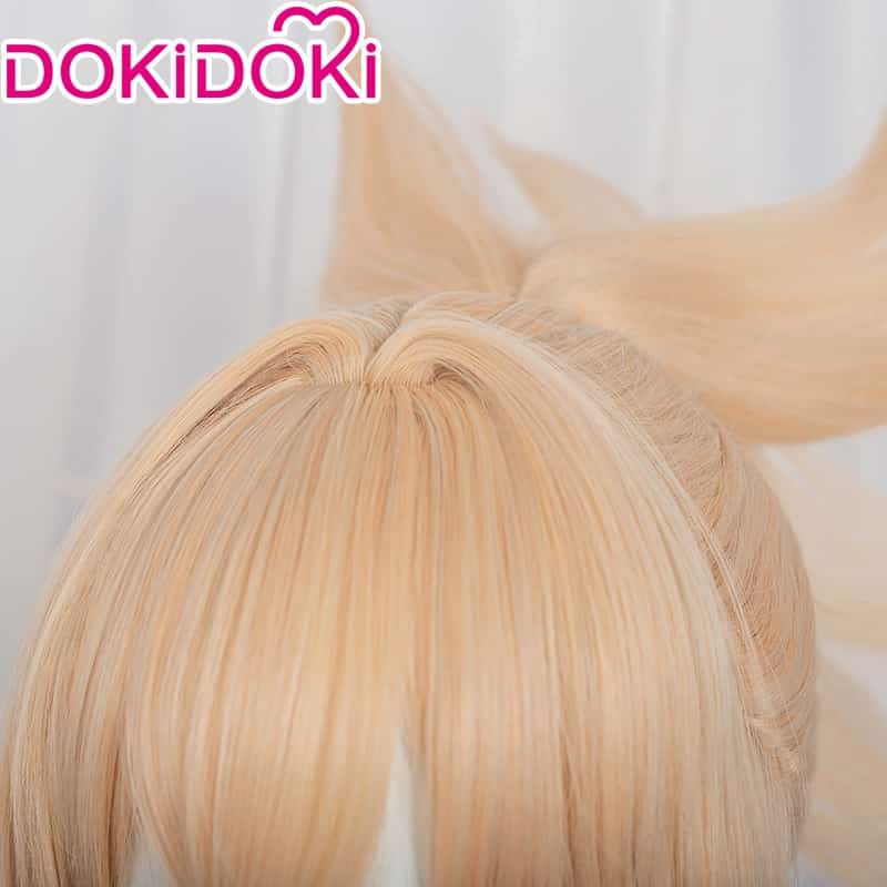 DokiDoki Game Genshin Impact Cosplay Halloween Yoimiya Cosplay Wig Genshin Impact Yoimiya Cosplay Hair 4