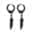 1 Pair 316L Stainless Steel Black Earrings for Men Women Cool Punk Eboy Stud Dangle Earring Set Black Feather Hinged Earrings 13