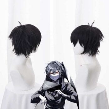 2019 Zack Wigs Anime Angels of Death Cosplay Wig Synthetic 30cm Black Men Hair Zack Isaac Foster Angels of Death Cosplay Hair 3