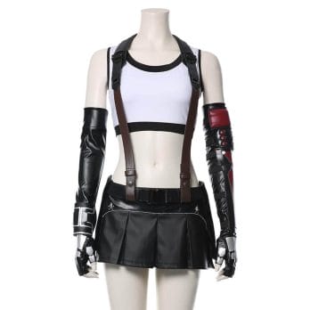 Final Fantasy VII Cosplay Tifa Lockhart Cosplay Costume Women Girl Outfit Sports Vest Skirt  Full Set Halloween Carnival 6