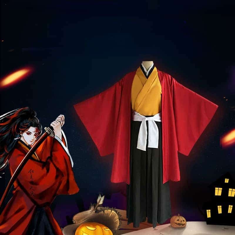 Demon Slayer Costumes Japanese Anime Figue Samurai Tsugikuni Yoriichi Cloak Coat Trousers Belt for Men Cosplay Costumes 1