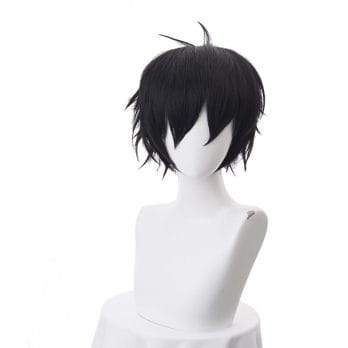 2019 Zack Wigs Anime Angels of Death Cosplay Wig Synthetic 30cm Black Men Hair Zack Isaac Foster Angels of Death Cosplay Hair 6
