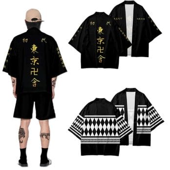 Anime Tokyo Revengers T-shirt Hanagaki Takemichi Ken Ryuguji Cloak Tops Jackets Draken Haori Ryuguuji Ken Mikey Kimono Coats Men 1