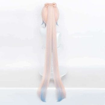 Game Genshin Impact Kokomi Cosplay Wig Long Light Pink Blue Heat Resistant Synthetic Hair Wigs + Wig Cap 4