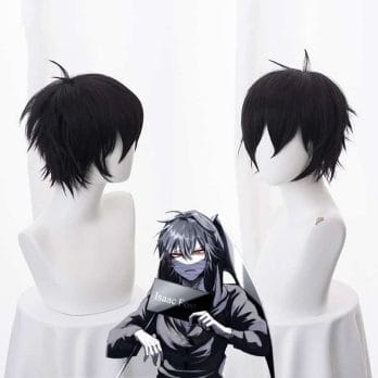 2019 Zack Wigs Anime Angels of Death Cosplay Wig Synthetic 30cm Black Men Hair Zack Isaac Foster Angels of Death Cosplay Hair 2