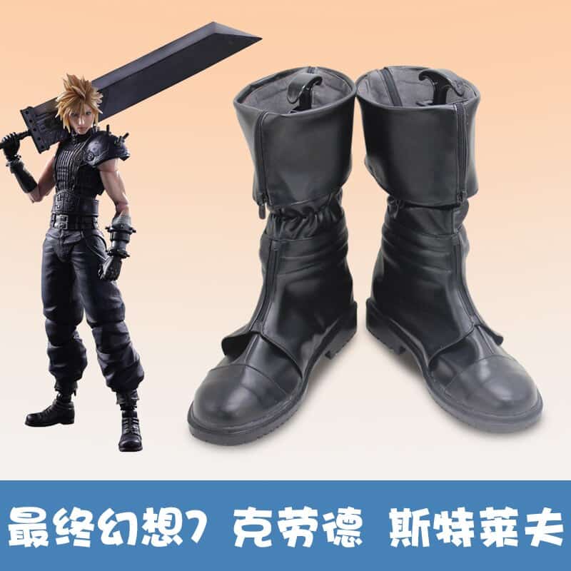 Anime aFinal Fantasy VII 7 Cosplay Cloud Strife Cosplay Costume Outfit Uniform Halloween Party Costumes Cloud Strife Golden Wigs 6