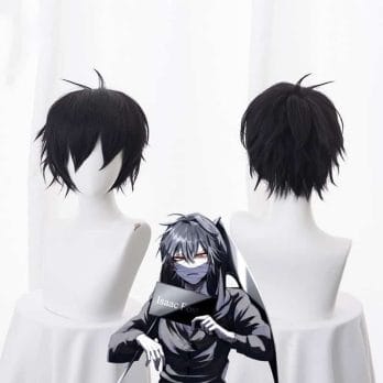2019 Zack Wigs Anime Angels of Death Cosplay Wig Synthetic 30cm Black Men Hair Zack Isaac Foster Angels of Death Cosplay Hair 1