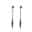 1 Pair 316L Stainless Steel Black Earrings for Men Women Cool Punk Eboy Stud Dangle Earring Set Black Feather Hinged Earrings 15