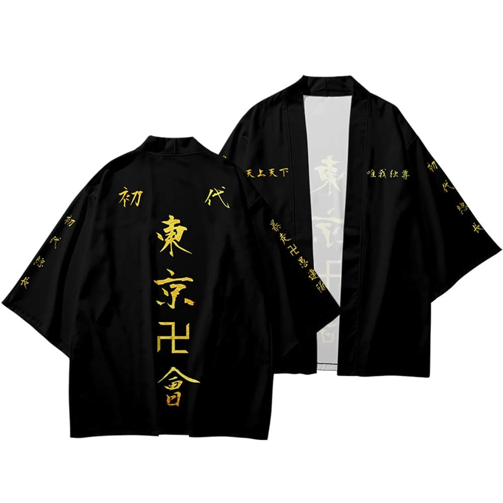 Anime Tokyo Revengers T-shirt Hanagaki Takemichi Ken Ryuguji Cloak Tops Jackets Draken Haori Ryuguuji Ken Mikey Kimono Coats Men 4