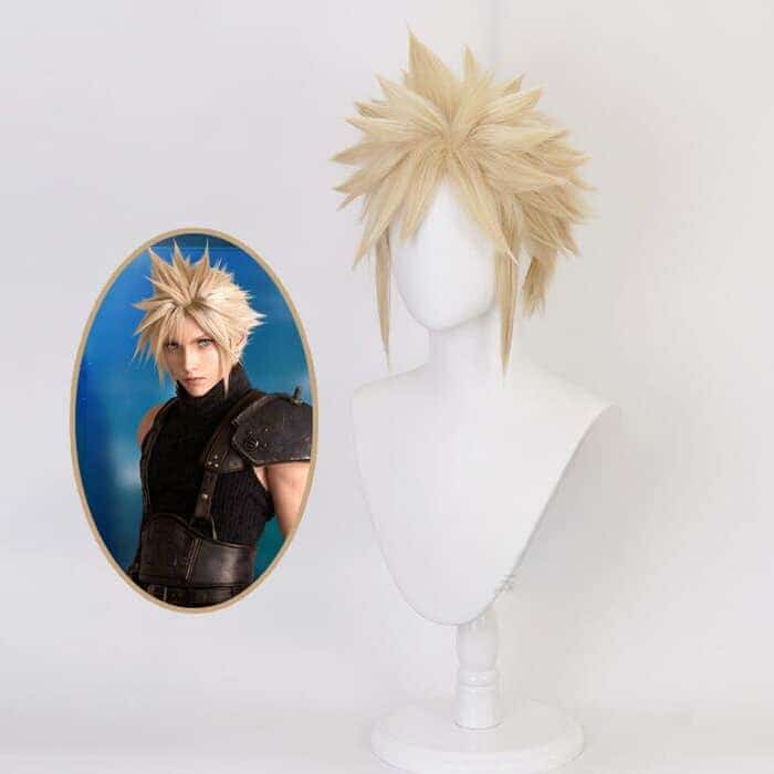 Anime Final Fantasy VII FF7 Cloud Strife Linen Blonde Cosplay Wigs Heat Resistant Hair Wig 1