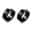 1 Pair 316L Stainless Steel Black Earrings for Men Women Cool Punk Eboy Stud Dangle Earring Set Black Feather Hinged Earrings 12