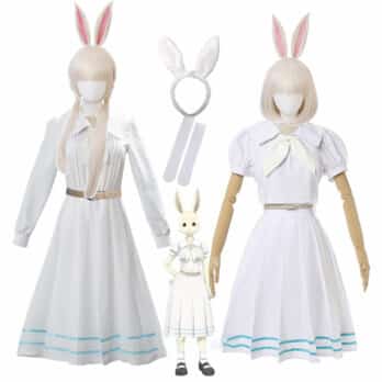 New Anime Cosplay Beastars Haru Costume Lolita Dress Wig Ears Women Japanese School Uniform White Rabbit Halloween Costume 1