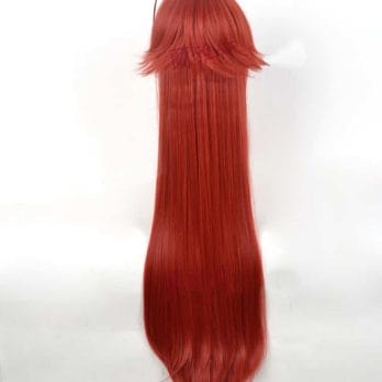100cm Long High School DxD Rias Gremory Wine Red Heat Resistant Hair Cosplay Costume Wig + Free Wig Cap 4