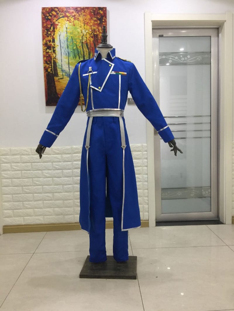 Fullmetal Alchemist Roy Mustang/Maes Hughes Cosplay Costume Uniform Outfit Halloween Party Costumes for Women/Men Anime Costume 1