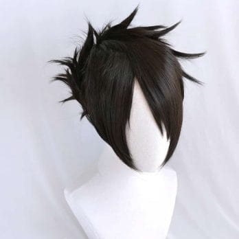 Anime Yakusoku no Neverland The Promised Neverland Ray Short Black Cosplay Wig Heat Resistant Synthetic Hair Wigs + Wig Cap 2