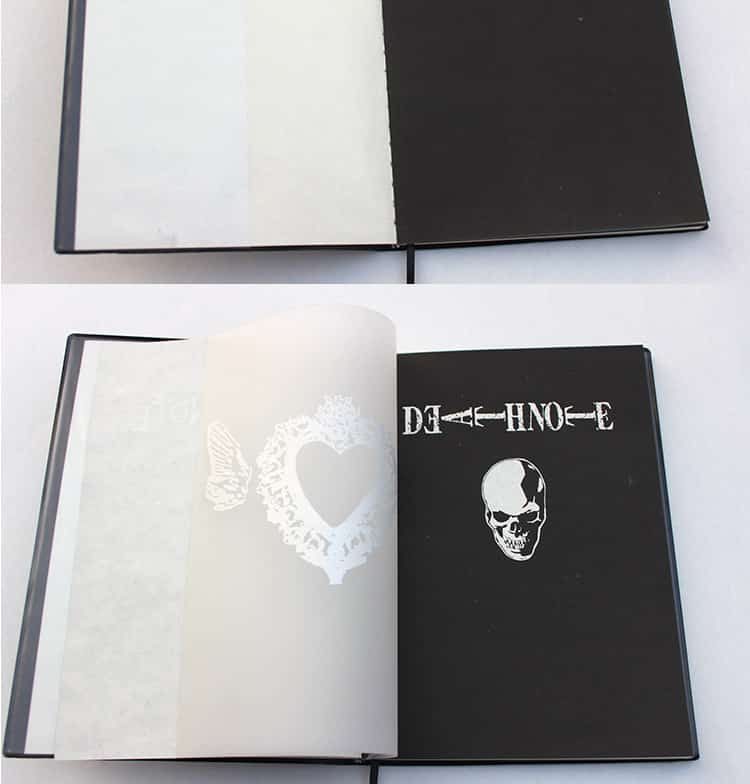 Anime Death Note Notebook Set Leather Journal and Necklace Feather Pen School Writing Journal Personality Death NotePad for Gift 19