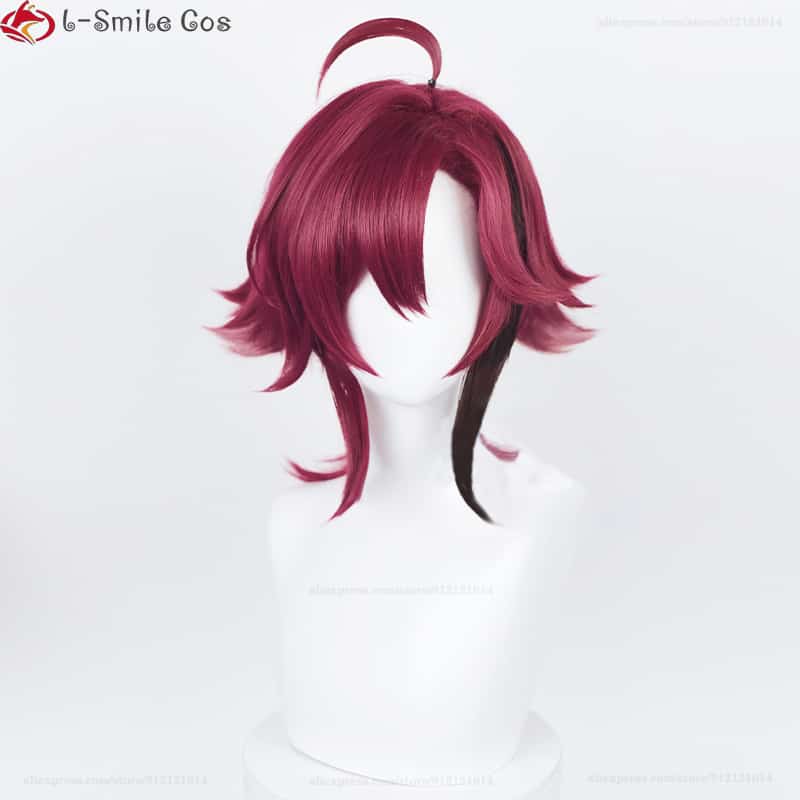 55cm Long Shikanoin Heizou Cosplay Wig Game Genshin Impact Cosplay Gradient Heat Resistant Synthetic Hair Party Wigs + Wig Cap 5