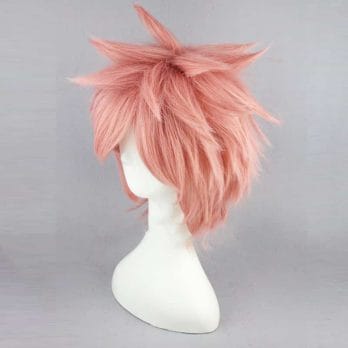 Fairy Tail Natsu Dragneel wig 30cm Short Straight Wig for Man Women Unisex Costume Cosplay Wig Pink Hollween Christmas Party 3