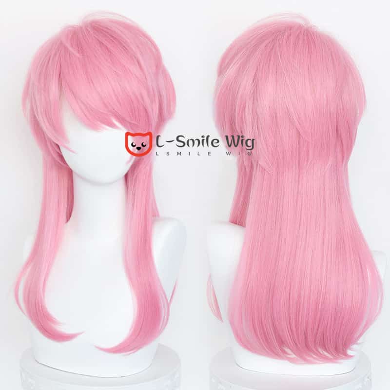 Tokyo Revengers Sanzu Haruchiyo Pink Long 55cm Cosplay Wig Heat Resistant Halloween Man Anime Wigs + Free Wig Cap 1