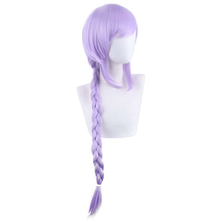 Genshin Impact QIQI Cryo Cosplay Wigs Long Light Purple Braided Wigs Heat Resistant  Hair Halloween Party Role Play 4